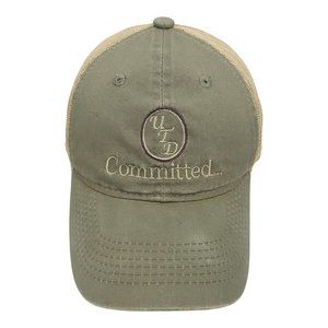 UTD Committed Dallas Texas Mesh Strapback Cap Trucker Baseball Hat Curved Brim